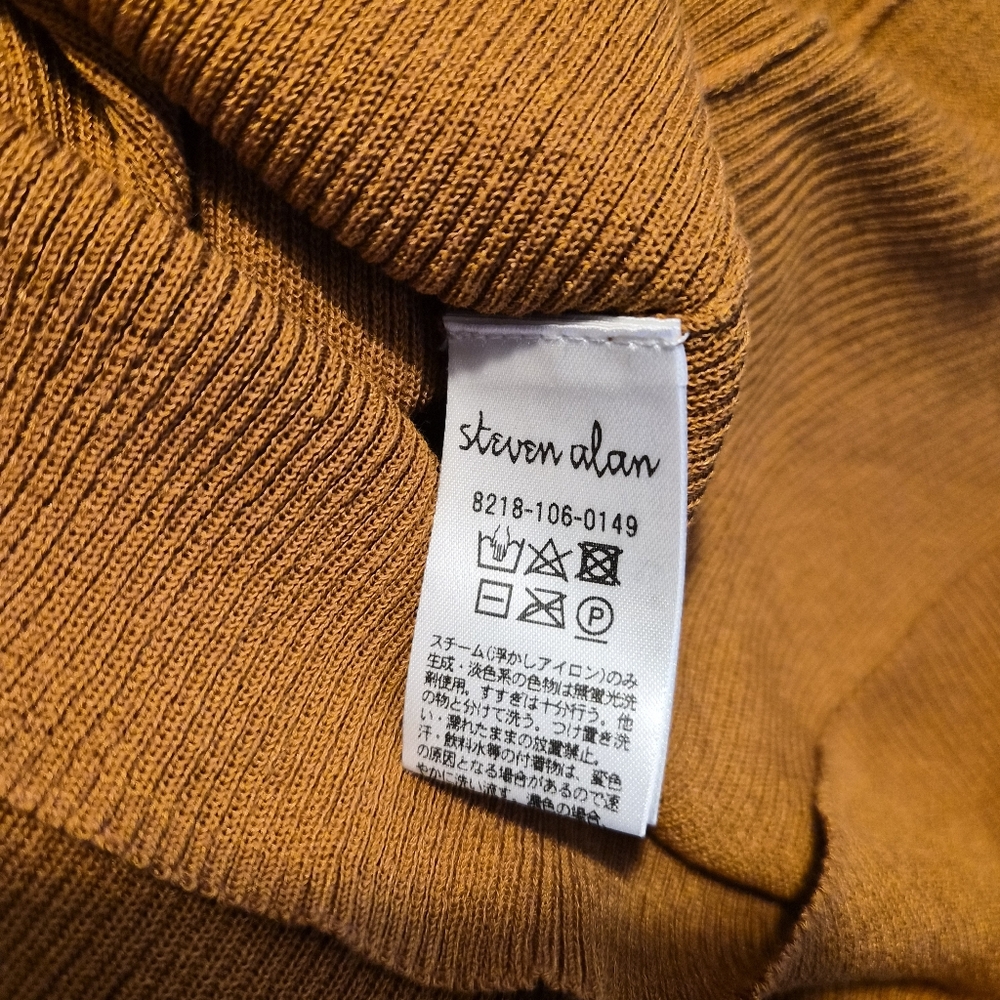 Steven Alan Pumpkin Ribbed Knit Top Small - Picture 4 of 5